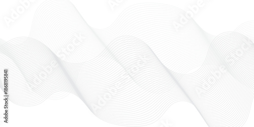 Minimal waveform frequency futuristic energy sound technology concept background. Abstract white wave line vector business texture. Pattern line blend curve flow futuristic background.