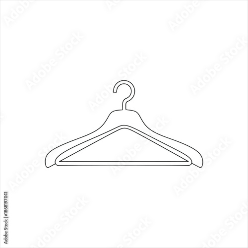 Simple outline of a clothes hanger a wardrobe essential icon