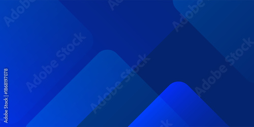 Abstract blue background with glowing geometric lines. Modern blue gradient geometric art