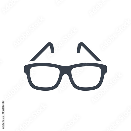 Simple eyeglasses icon, isolated on white background. Vector illustration.
