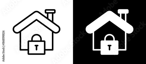 Locked whiteblack icon