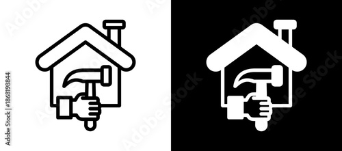 Renovation whiteblack icon