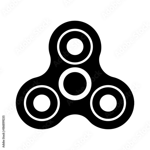 Fidget Spinner Toy Minimal Flat Design.
