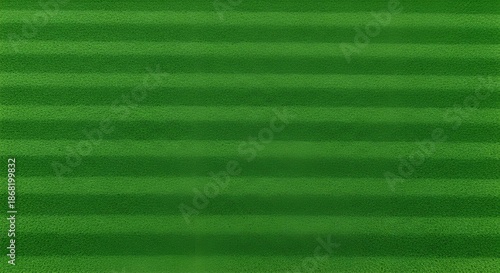 Close-up view of neatly mown green grass with horizontal stripes