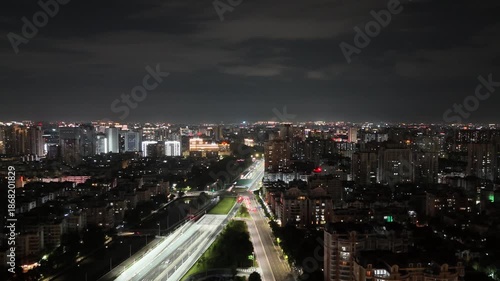 Wallpaper Mural Shantou Guangdong Night Aerial City View with Traffic Lighting Torontodigital.ca