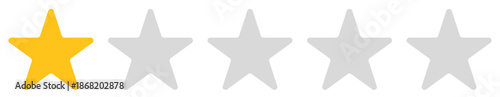 rating star illustration, customer reviews, 1-star