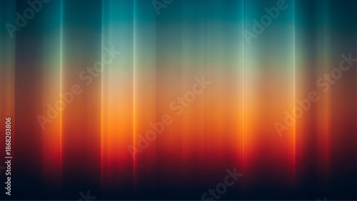 Abstract Aurora Curtain Gradient with Flowing Light Beams and Atmospheric Depth