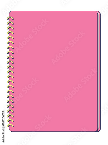 ピンクのポップな表紙のリングノート