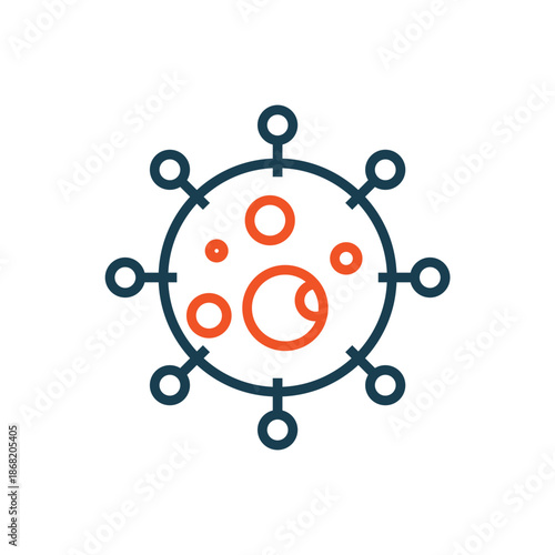 antibiotic icons outline and Flat Style,transparent background