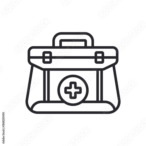 treatment icons outline and Flat Style,transparent background