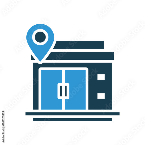 lab location icons outline and Flat Style,transparent background
