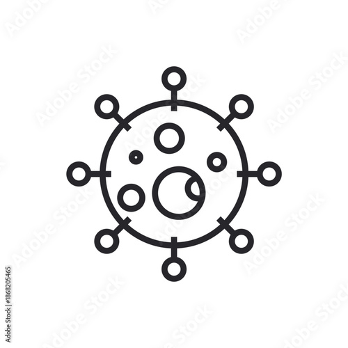 antibiotic icons outline and Flat Style,transparent background