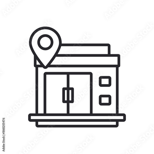 lab location icons outline and Flat Style,transparent background