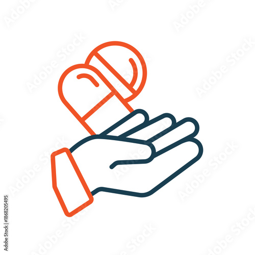 dose icons outline and Flat Style,transparent background