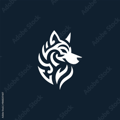 Tribal Wolf Logo