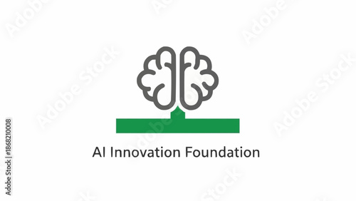 Brain Artificial Intelligence Logo Design.