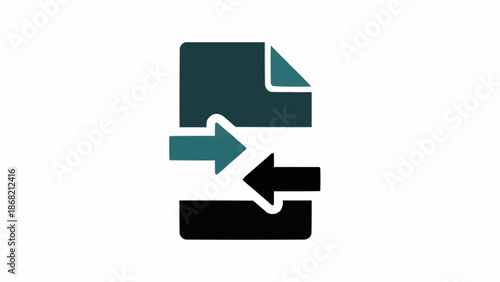 File transfer icon with arrows.