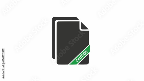 Confidential document file icon.