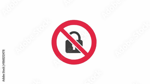 No Smoking Prohibition Sign Symbol.