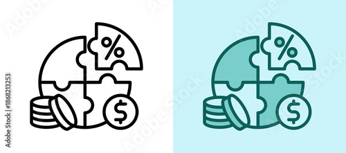 Dividend whitegreen icon