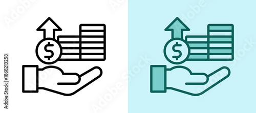 Investment whitegreen icon