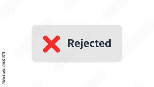 Rejected Red X Mark Symbol.