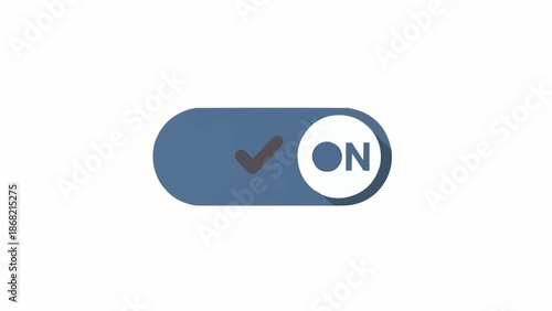 Blue toggle switch button on.