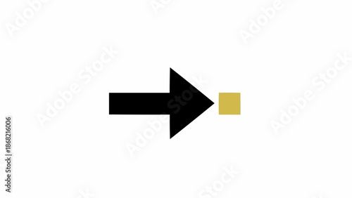 Black Arrow Pointing Right Direction Sign.