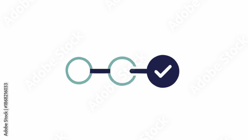 Checkmark in circle linked to circles.