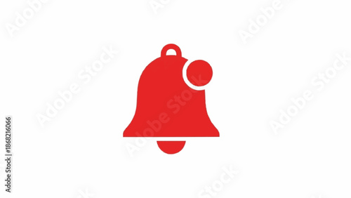 Red Bell Icon Alert Symbol.