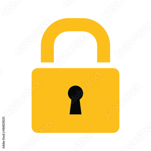 Yellow Padlock Icon