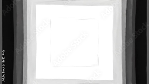Blank white paper on gray gradient background in soft natural lighting for graphic design mockup
