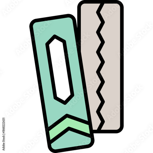 chewing gum icon in Filled Line Style
