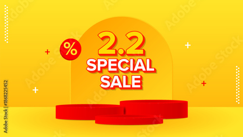 2.2 sale podium banner tamplate