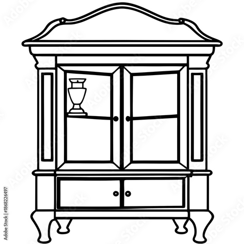 Curio cabinet  vector