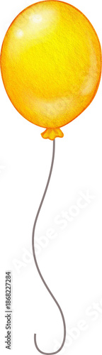 Watercolor hand drawn party balloons