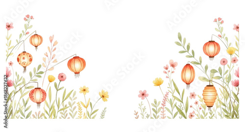 Flowers and lanterns 