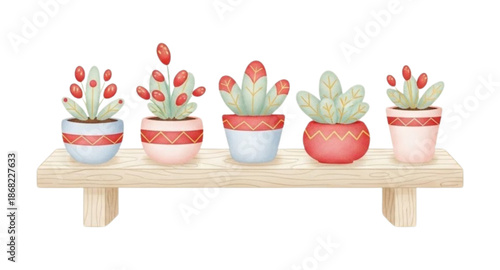 Green plants in pots