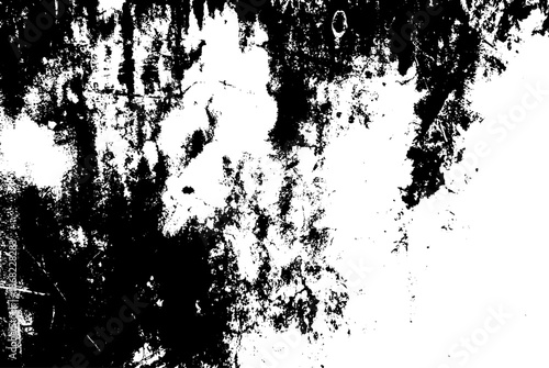 Uneven textured walls cracked black and white color grunge graphic style painting abstract background