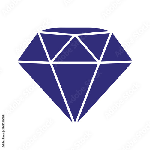 Blue Diamond Vector Icon