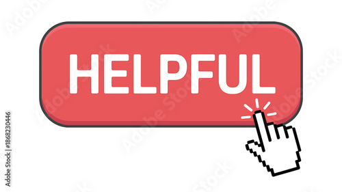 Clicking the helpful button: user interaction and support concept