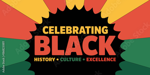 Celebrating black history, culture, and excellence with vibrant pan-african colors