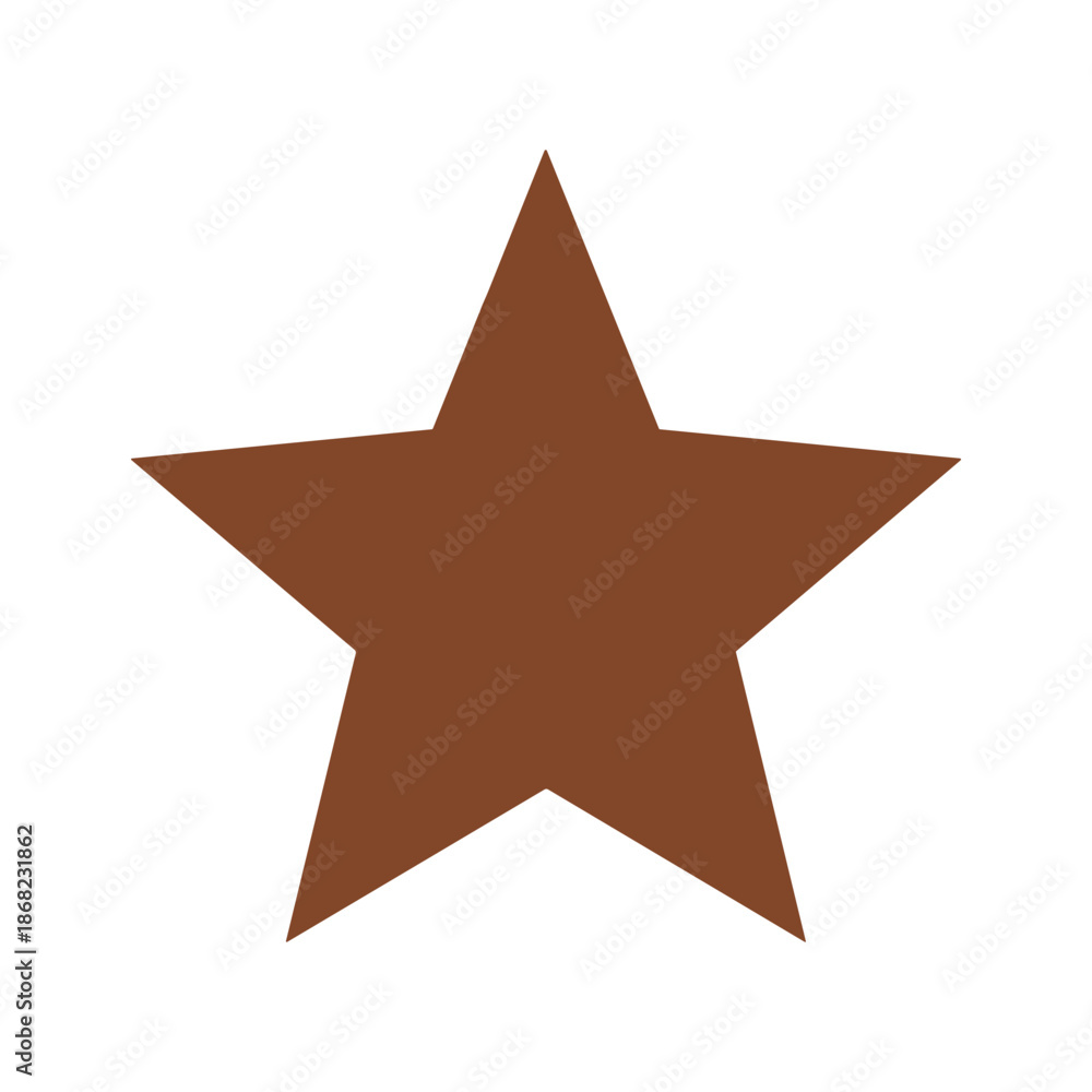 Obraz premium Brown Star Icon