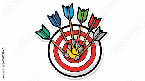 Arrows piercing a bullseye target, showcasing accuracy and direct hits