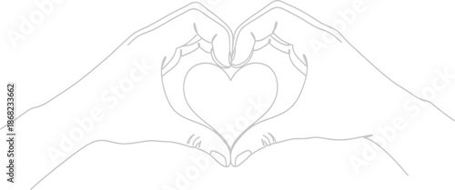 Hands forming heart shape symbolizing love and care
