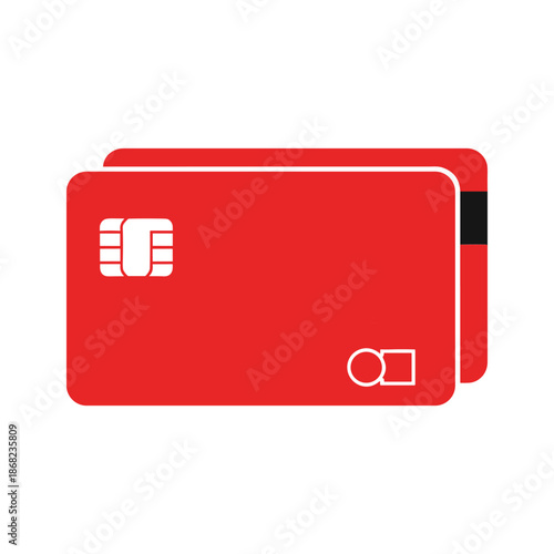 Red Credit Card Illustration