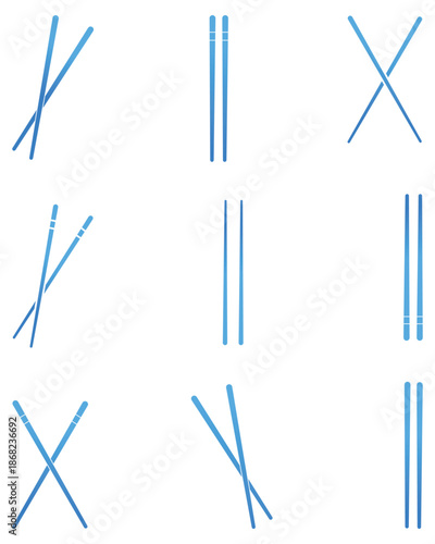 Minimal Chopsticks Icon Set – Flat, Line & Symbol Collection for Web and Mobile Design