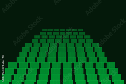 Green Sustainable Solar Energy Farm. Ecological Nature and Renewable Power Plant Concept