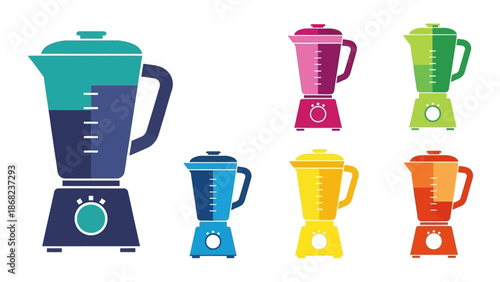 Colorful blender illustrations isolated vector images for design projects