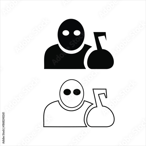 Adobe IllustrBlack Solid Icon Vector Isolated on White  Minimal UI Symbol Designator Artwork